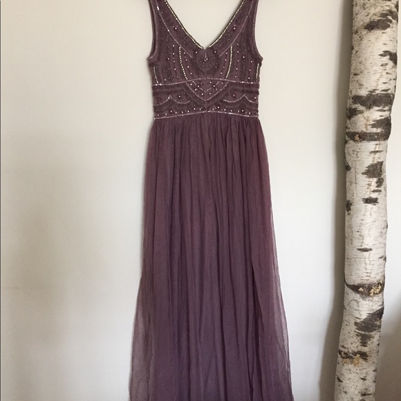 New Anthropologie BHLDN Sterling Gown Maxi Dress - Picture 7 of 7
